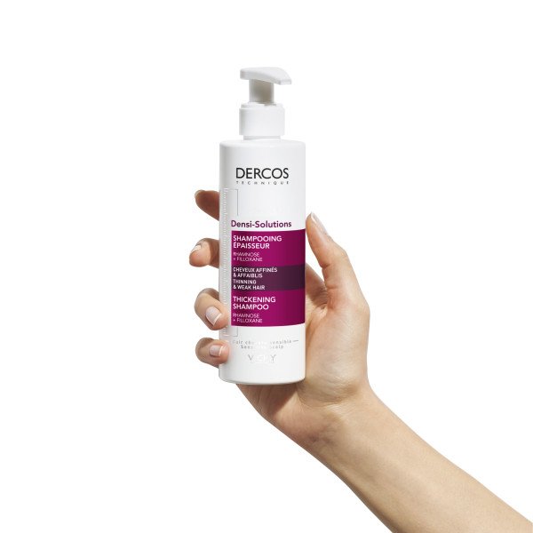 shampoo dercos para cabello delgado
